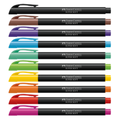 Brush Pen Super Soft Faber-Castell 10 cores na internet