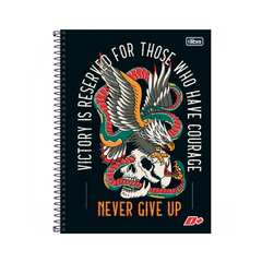 Caderno Espiral Capa Dura Universitário 1 Matéria D+ Masculino 96 Fls "Never Give Up" TILIBRA