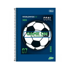 Caderno Espiral Capa Dura Universitário 1 Matéria D+ Masculino 96 Fls "Goal" TILIBRA