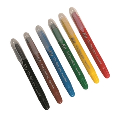 Giz de Cera Retrátil Aquarelável Kit 6 cores - comprar online