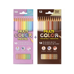 Lápis de Cor Tons de Pele + Pastel Multicolor Faber Castell (22 cores)