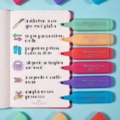 Marca Texto Faber-Castell Textliner Pastel Estojo com 6 Cores