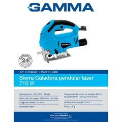 SIERRA CALADORA PENDULAR LASER 710W GAMMA