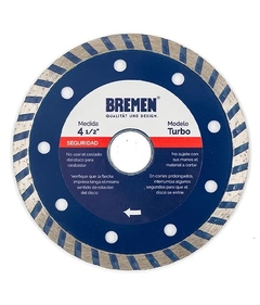 DISCO DIAMANTADO TURBO 4 ½" BREMEN