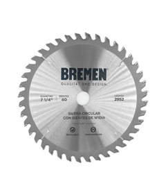 DISCO DE SIERRA 7 1/4" BREMEN (ver variantes de dientes) - comprar online