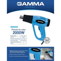 PISTOLA DE CALOR 2000W GAMMA