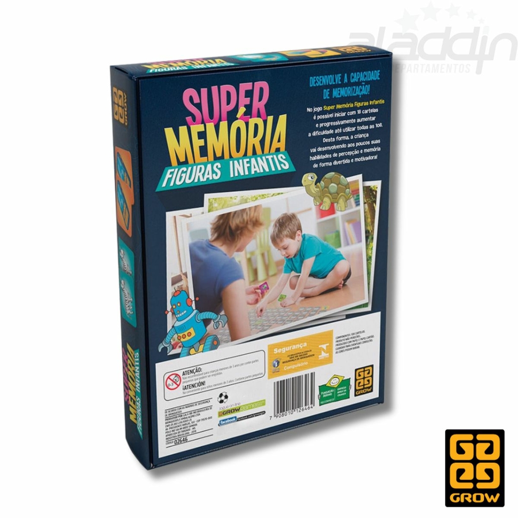 Jogo De Mesa Super Memoria Figuras Infantis Grow 02646 7414