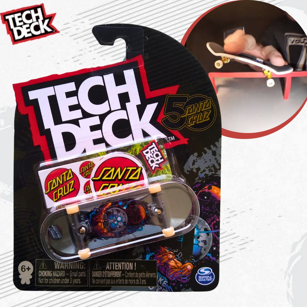 Skate De Dedo Profissional Tech Deck + Adesivos