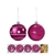 BOLA NATALINA PINK GLITTER LUXO 7CM 5UN - comprar online