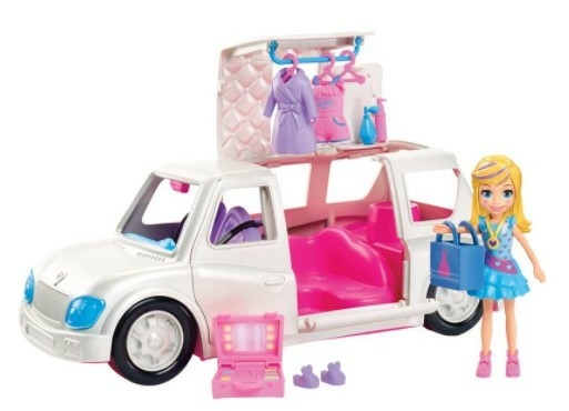 Mini Boneca - Polly Pocket - Polly com Carro de Carnaval - Carro