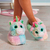 Calcado Infantil Pantufa Fofinha Inverno Unicornio Arco Iris - comprar online