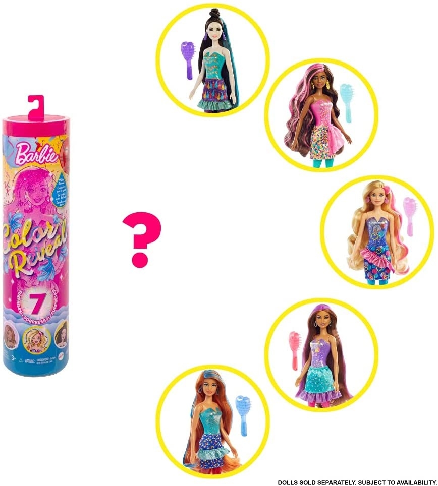 Boneca Barbie Color Reveal Festa de Confetti, Mattel, Multicolorido :  : Brinquedos e Jogos