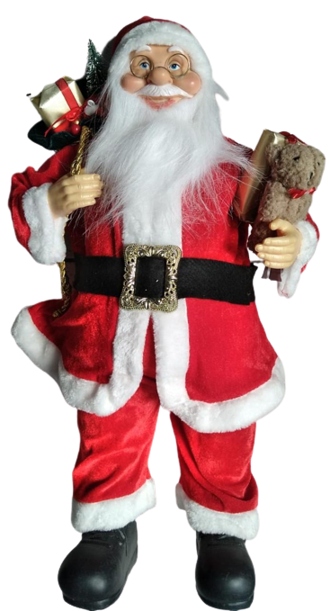 Boneco de Papai Noel em Pé com Guirlanda Rosto de Elfo 75cm em Promoção na  Americanas