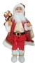 BONECO PAPAI NOEL SACO DE PRESENTE BRANCO 40CM