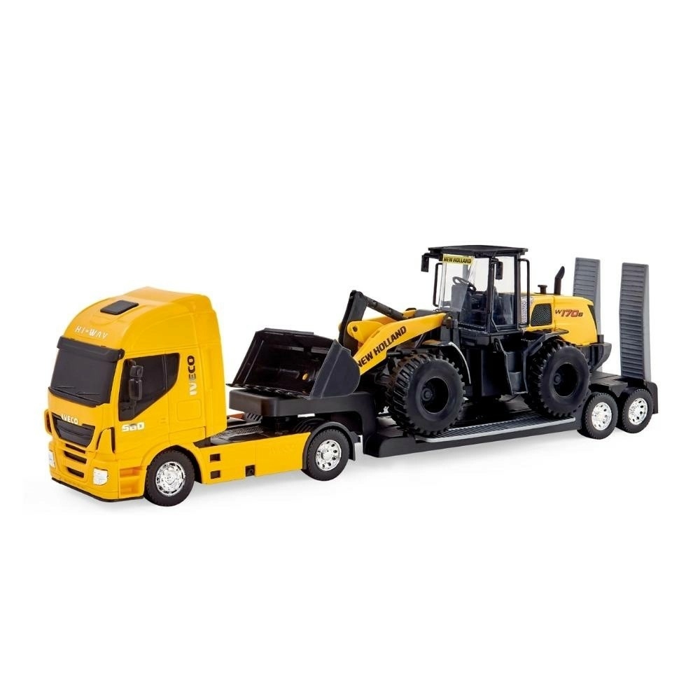 Caminhão Truck A Fricção + 2 Trator Brinquedo Infantil