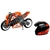 Moto De Brinquedo Esportiva Pro Tork Com Capacete - Aladdin Presentes