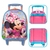 MOCHILA DE RODINHA MINNIE DISNEY ESCOLAR INFANTIL ROSA