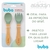 KIT TALHERES BAMBU SILICONE COLHER + GARFO BUBA BEBE MACIA - comprar online