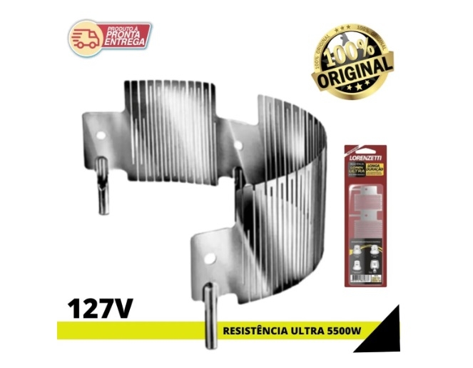 Resistência Lorenzetti para Chuveiro Relax Ultra, Maxi Ducha Ultra, Bello  Banho e Maxi Banho Ultra 220v 5500w