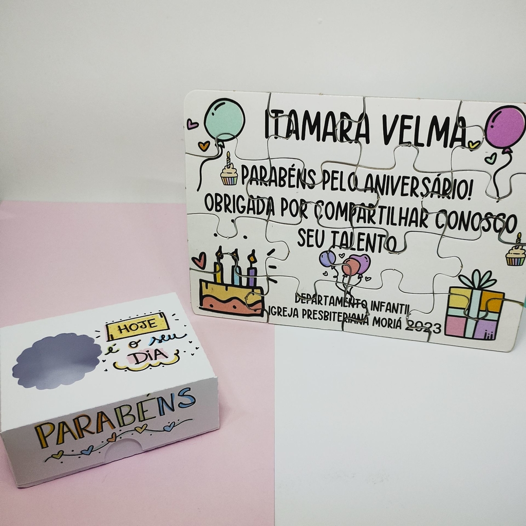 Kit Quebra-Cabeça Personalizado com Fotos 90 peças - 2 unidades