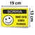 2 Adesivos Aviso Legal Sorria Filmado 19x13cm - comprar online