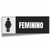 Imagem do Placas Indicativas Porta Banheiro Masculino X Feminino 29x10cm