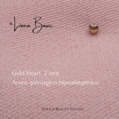 Kit Gold Heart piercing 2 mm