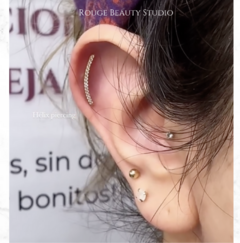 Piercing labret de titanio - Amatista - tienda en línea