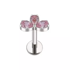 Labret titanio media flor