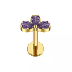 Labret titanio media flor - comprar en línea