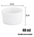 Ramekin Porcelana Branco 40ml Barestho / 1204