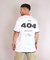 Remera Oversize Est.Error 404 Blanca Superpuesta Negro - NINETYFOUR