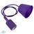 Pendente Colorido Silicone Roxo Fio Tecido Soquete E27 Led