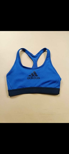 Top azul con franja y logo en azul marino Adidas