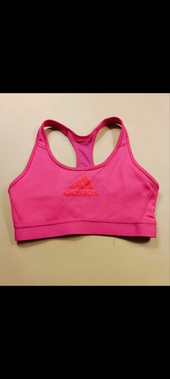 Top rosa con logo en naranja Adidas