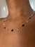 Choker de zircônias verdes e brancas - comprar online