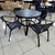 CONJUNTO MESA SALINAS ALUMINIO PRETO/RIPADO + 4 CADEIRAS SALINAS