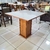 CONJUNTO MESA DE JANTAR 115 CANELA/VIDRO CREME TAMPO CANTO RETO + 4 CADEIRAS EAMES CAFE - comprar online