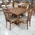 CONJUNTO MESA DE JANTAR LARISSA/ALPHA II IMBUIA CHAPA + 4 CADEIRAS LARISSA 157