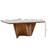 MESA DE JANTAR DUNNAS TAMPO SLIN VIDRO OFF WHITE/BASE NOZES 220 - comprar online