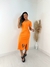 Vestido midi laranja