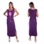 Vestido midi regata roxo - Rosa