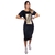 Vestido midi preto - folha - comprar online