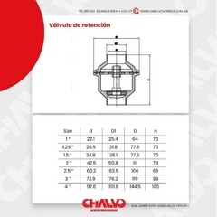 VALVULA DE RETENCION 304 - comprar online