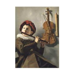 QUADRO MENINO TOCANDO FLAUTA | JUDITH LEYSTER