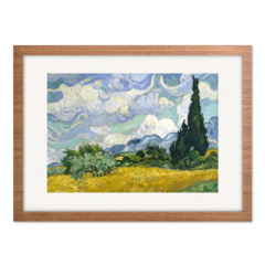 QUADRO O CAMPO DE TRIGO COM CIPRESTES | VICENT VAN GOGH - loja online