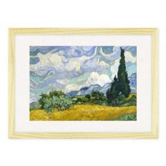 QUADRO O CAMPO DE TRIGO COM CIPRESTES | VICENT VAN GOGH