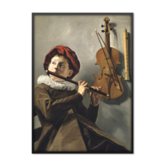 QUADRO MENINO TOCANDO FLAUTA | JUDITH LEYSTER - comprar online