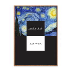 QUADRO MAKE ART NOT WAR na internet