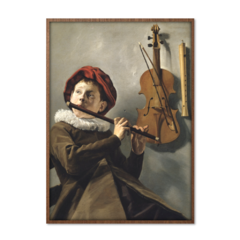 QUADRO MENINO TOCANDO FLAUTA | JUDITH LEYSTER - corah.store